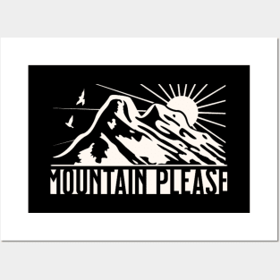 minimalist mountain adventure Posters and Art